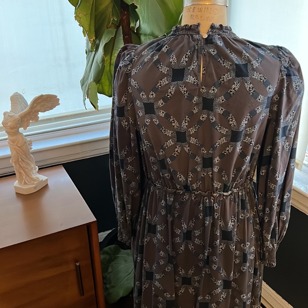 Universal Threads Blue Quit Pattern Puff Sleeve C… - image 6